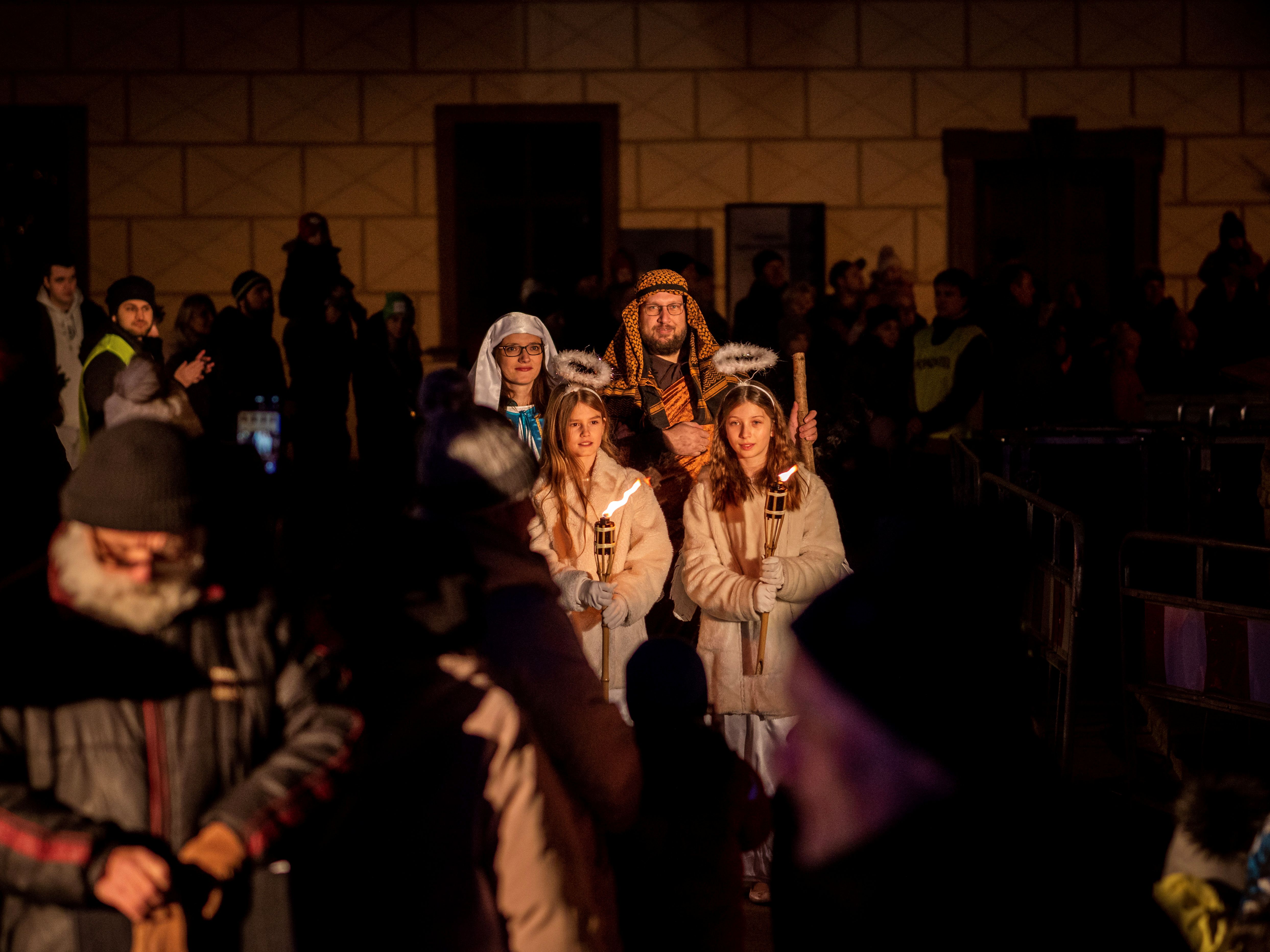 Živý betlém v Třebíči. 