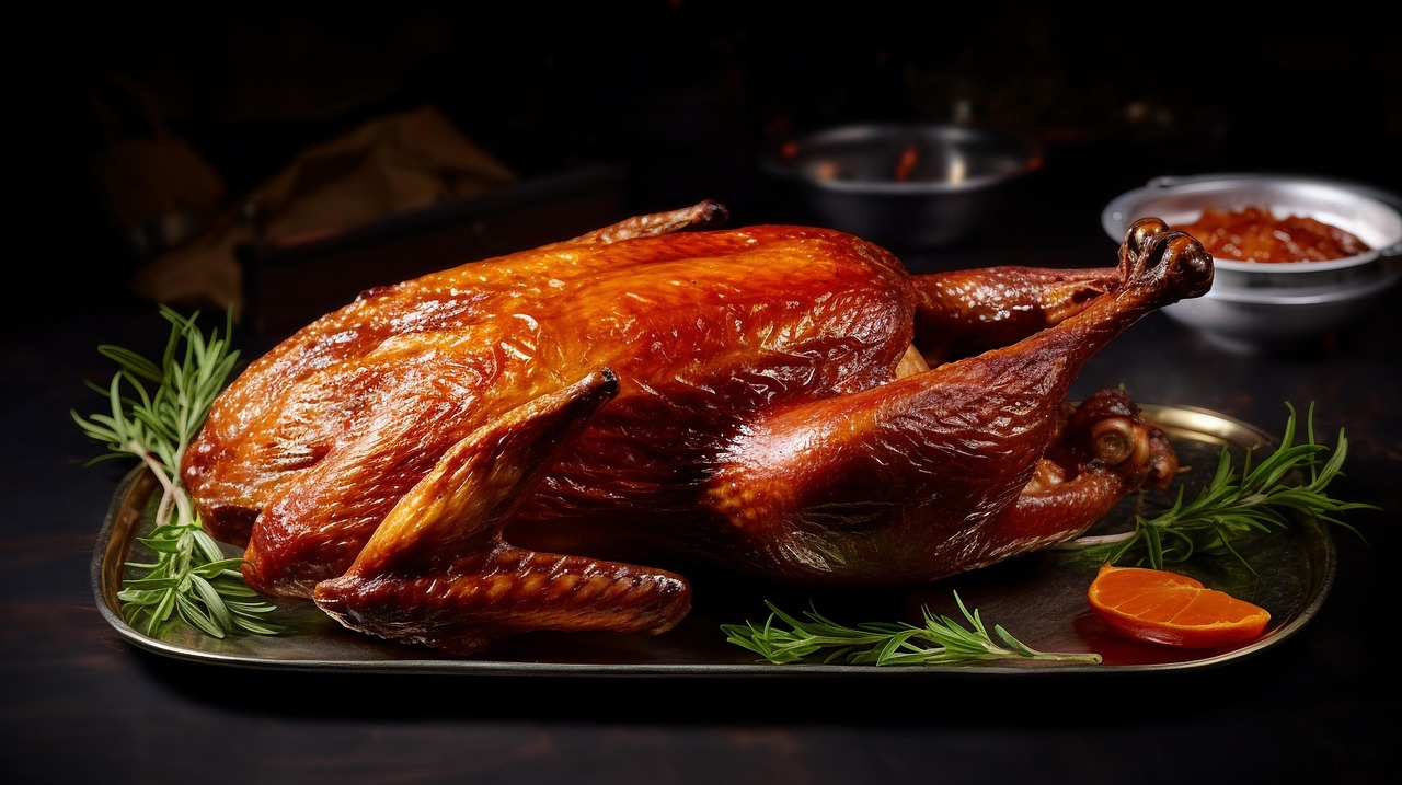 Pečenou husu nebo kachnu připravují mnohé restaurace. 